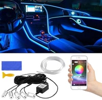 Panthem RGB LED szalag autó belső világítás 6m app vezérlésű neon fény 2
