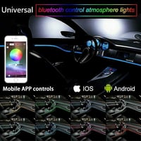 Panthem RGB LED szalag autó belső világítás 6m app vezérlésű neon fény 5