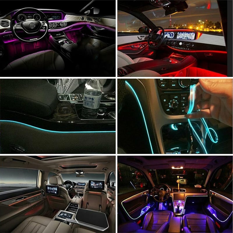 Panthem RGB LED szalag autó belső világítás 6m app vezérlésű neon fény