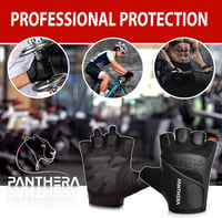 Panthera Ujjatlan Edzőkesztyű - Légáteresztő Bőr Fitnesz Kesztyű Erőnléti Edzéshez, Súlyzózáshoz, Crossfithez és Kerékpározáshoz - Unisex 5