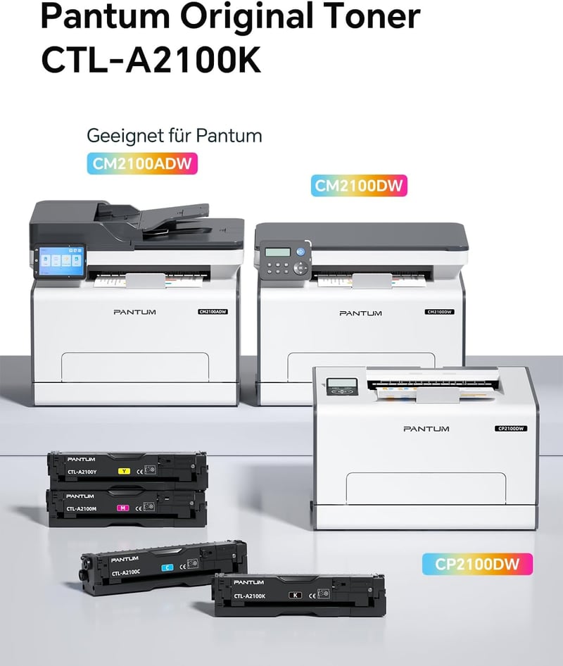 PANTUM CTL-A2100K Eredeti Toner Cartridge CP2100DW CM2100DW Lézernyomtatóhoz 1500 oldal