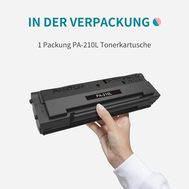 Pantum PA-210 Fekete Eredeti Toner Kazetta - 1600 Oldalas Kapacitás - Kompatibilis P2500W P2502W M6500NW M6550NW M6600NW Lézernyomtatókkal