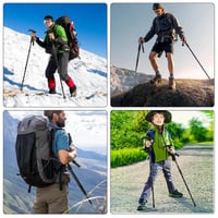 PANYI Skladacia teleskopická turistická palica z hliníkovej zliatiny pre mužov a ženy na outdoorovú turistiku, cestovanie a horolezectvo 7