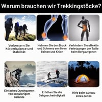 PANYI Skladacia teleskopická turistická palica z hliníkovej zliatiny pre mužov a ženy na outdoorovú turistiku, cestovanie a horolezectvo 6