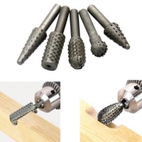 Paor 5 részes HSS rotációs marókészlet fához - 6mm szárátmérő, 13mm fejátmérő - Csiszolás, polírozás, formázás - Fúrógéphez csatlakoztatható 1