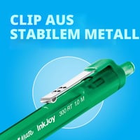Guľôčkové pero Paper Mate InkJoy 300 RT, stredný hrot 1,0 mm, čierne, vysúvacie, balenie 12 ks 6