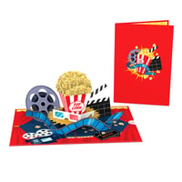 Felicitare Pop-Up papercrush, Card Cadou pentru Bilete la Cinema, Felicitare 3D, Card Cadou pentru Zile de Naștere și Ocazii Speciale 3