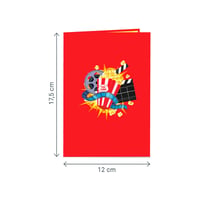 Felicitare Pop-Up papercrush, Card Cadou pentru Bilete la Cinema, Felicitare 3D, Card Cadou pentru Zile de Naștere și Ocazii Speciale 4