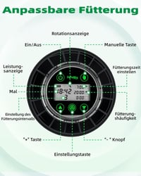 Papettly Automata Haletetõ Akváriumhoz USB Töltéssel és LCD Kijelzõvel 4