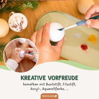 Globuri de Crăciun Papierdrachen de Pictat cu Efect de Papier-Mâché - Decorațiune de Crăciun DIY 2026 - Globuri Albe pentru Brad de Crăciun pentru Activități Creative 4