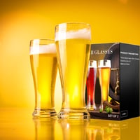 Sada pohárov na pšeničné pivo ParaCity 420 ml – 2 ks pohárov na pivo Weizenbier – Darček pre mužov 6