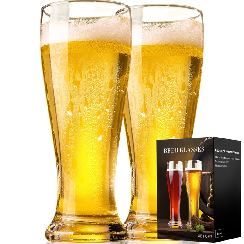 Sada pohárov na pšeničné pivo ParaCity 420 ml – 2 ks pohárov na pivo Weizenbier – Darček pre mužov