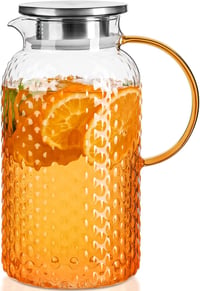 ParaCity üveg kancsó 1900ml fedővel, nagy nyílás, könnyű tisztítás 1