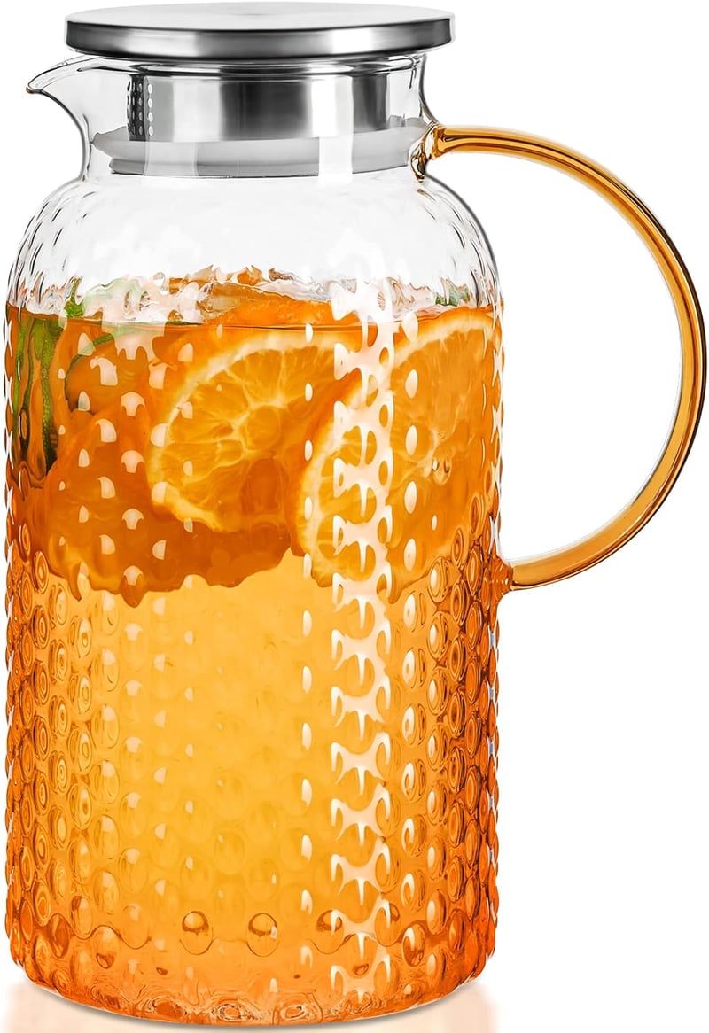 ParaCity üveg kancsó 1900ml fedővel, nagy nyílás, könnyű tisztítás