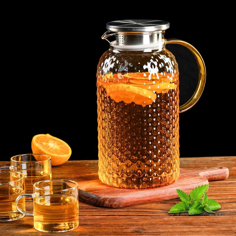 ParaCity üveg kancsó 1900ml fedővel, nagy nyílás, könnyű tisztítás