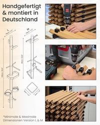 Suport de perete din lemn pentru biciclete PARAX Gear-Rack - mărimea M, 60 cm, set de 2 bucăți 7