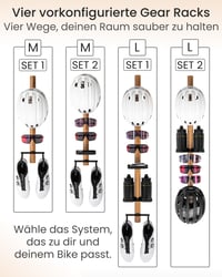 Suport de perete din lemn pentru biciclete PARAX Gear-Rack - mărimea M, 60 cm, set de 2 bucăți 3