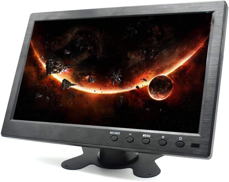 Pardarsey 10.1" HD TFT LCD Monitor BNC/AVI/VGA/HDMI Autós Biztonsági Kamera Kijelző