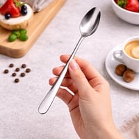 PARENCE 6 darabos hosszú desszert kanál szett 18,5 cm rozsdamentes acél gravírozott nyéllel 6