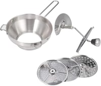 PARENCE Rozsdamentes Zöldség Reszelo 3 Koronggal Burgonyatörő 20cm 4