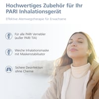 Mască de inhalare moale pentru adulți PARI Boy - Cu stabilizator de mască, transparentă - Mască pentru nebulizator pentru adulți - Accesoriu PARI Boy 3