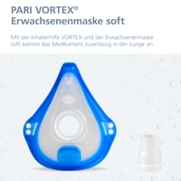 Mäkká maska pre dospelých PARI VORTEX s adaptérom - inhalačná maska pre dospelých 4
