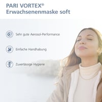 Mäkká maska pre dospelých PARI VORTEX s adaptérom - inhalačná maska pre dospelých 3