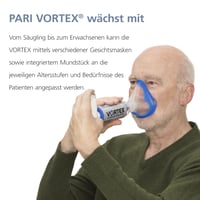 Mäkká maska pre dospelých PARI VORTEX s adaptérom - inhalačná maska pre dospelých 5