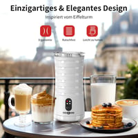 PARIS RHÔNE elektromos tejhabosító 4 az 1-ben, 240 ml - fehér 2