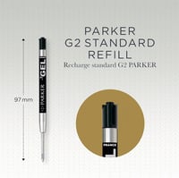 Parker gél tollbetét közepes hegy (0,7 mm) - fekete QUINK tinta - 2 db 3