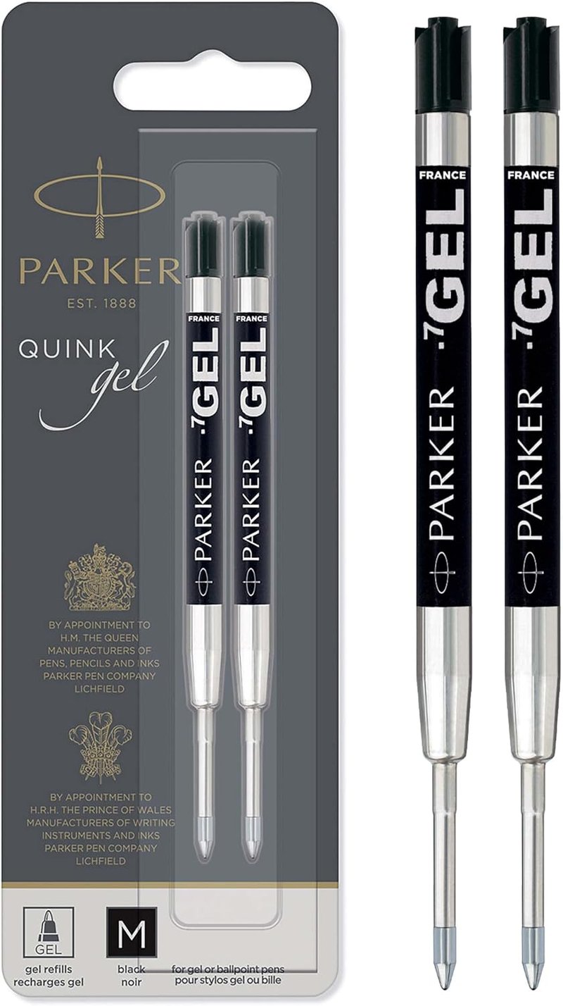 Parker gél tollbetét közepes hegy (0,7 mm) - fekete QUINK tinta - 2 db
