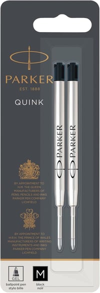 Parker gél tollbetét közepes hegy (0,7 mm) - fekete QUINK tinta - 2 db 7
