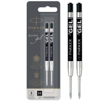 Gélová náplň do pera Parker, stredný hrot (0,7 mm) – čierny atrament QUINK – 2 ks 1