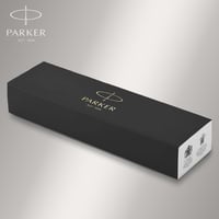 Roller Parker IM v matne čiernom vyhotovení s čiernymi detailmi, s tenkým hrotom, čiernou náplňou a darčekovou krabičkou 7