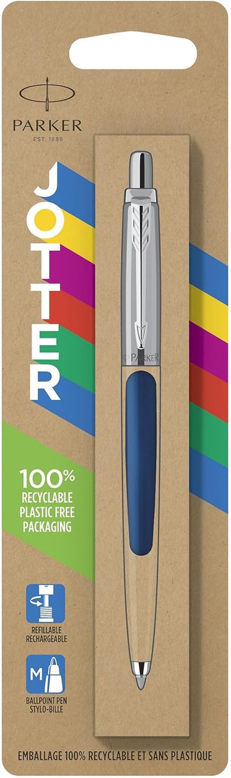 PARKER Jotter Golyóstoll Kék Tinta M Méret Rozsdamentes Acél - blue
