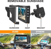 PARKVISION Kerékpár Tolatókamera 4,3" AHD 1080P Monitorral - 8000 mAh Akkumulátor, Éjjellátó Funkció, Univerzális Bicikli Visszapillantó Tük 6