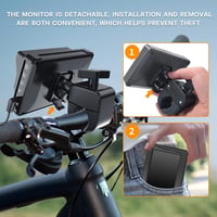 PARKVISION Kerékpár Tolatókamera 4,3" AHD 1080P Monitorral - 8000 mAh Akkumulátor, Éjjellátó Funkció, Univerzális Bicikli Visszapillantó Tük 3