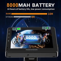 PARKVISION Kerékpár Tolatókamera 4,3" AHD 1080P Monitorral - 8000 mAh Akkumulátor, Éjjellátó Funkció, Univerzális Bicikli Visszapillantó Tük 4
