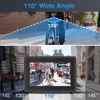 PARKVISION Kerékpár Tolatókamera 4.3" LCD Monitorral - 1080P AHD Felvevős Visszapillantó Tükör 64GB TF Kártyával, Univerzális Bicikli Kiegés 4
