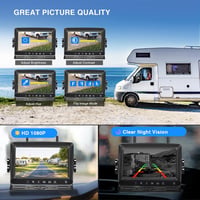 PARKVISION Vezeték nélküli napelemes tolatókamera 7" kijelzővel, 1080P HD, mágneses rögzítés 5