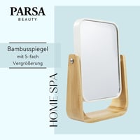 Parsa Beauty Bamboo Sminkespegel 5x Nagyítás 22x5 cm - Bamboo Mirror 2