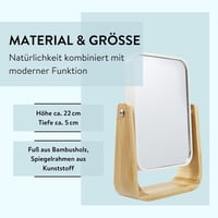 Parsa Beauty Bamboo Sminkespegel 5x Nagyítás 22x5 cm - Bamboo Mirror 5