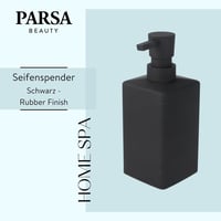 PARSA Beauty Szappanadagoló Fekete - Folyékony Szappan Diszpenzér Gumibevonattal 2