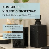 PARSA Beauty Szappanadagoló Fekete - Folyékony Szappan Diszpenzér Gumibevonattal 6