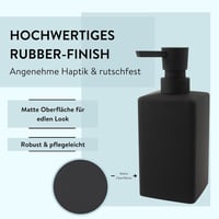 PARSA Beauty Szappanadagoló Fekete - Folyékony Szappan Diszpenzér Gumibevonattal 5