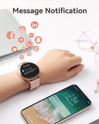 Parsonver okosóra hívásfunkcióval 1,43" HD érintőképernyő IP68 fitness tracker - rozéarany 7