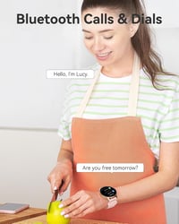 Parsonver okosóra hívásfunkcióval 1,43" HD érintőképernyő IP68 fitness tracker - rozéarany 3