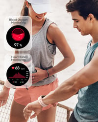 Parsonver okosóra hívásfunkcióval 1,43" HD érintőképernyő IP68 fitness tracker - rozéarany 6