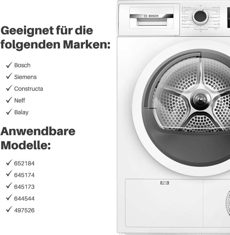PARTSEE Szöszszűrő Bosch Siemens 652184 Neff Balay szárítógéphez