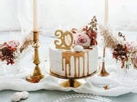 PartyDeco 30-as Szám Születésnapi Gyertya Arany Csillogó Tortadísz Sütemény Dekoráció Felnőtt Gyerek Szülinap Évforduló 3